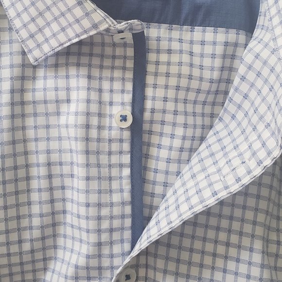 Ryan Seacrest Distinction slim fit,stretch non iron button-down. Size 17 32/ - Picture 3 of 6